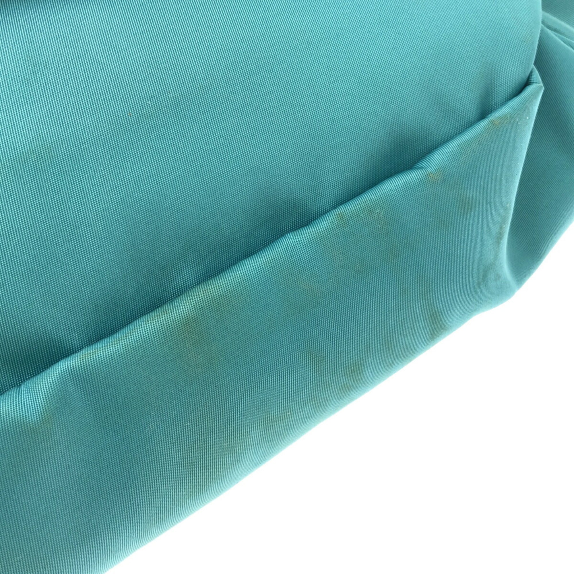 Burberry Black Label Turquoise Nylon Leather Shoulder Bag