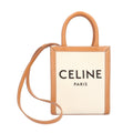 Celine White Cotton Canvas Shoulder Bag