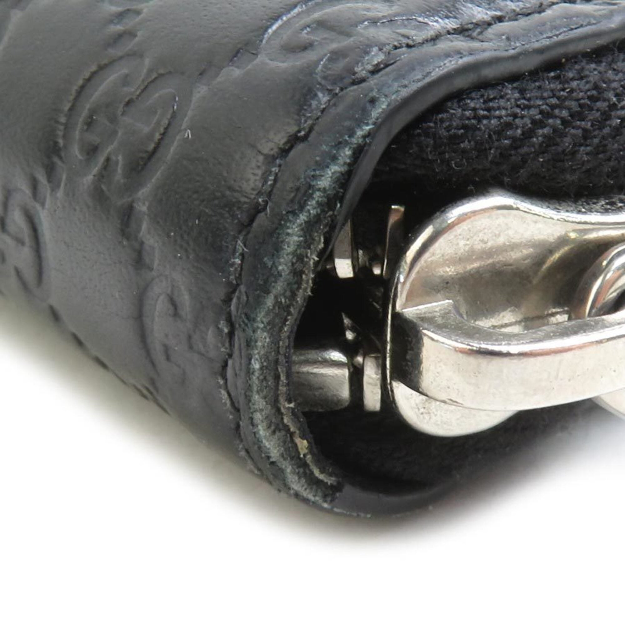 Gucci Black Leather Long Wallet (Bi-Fold) (Pre-Owned)