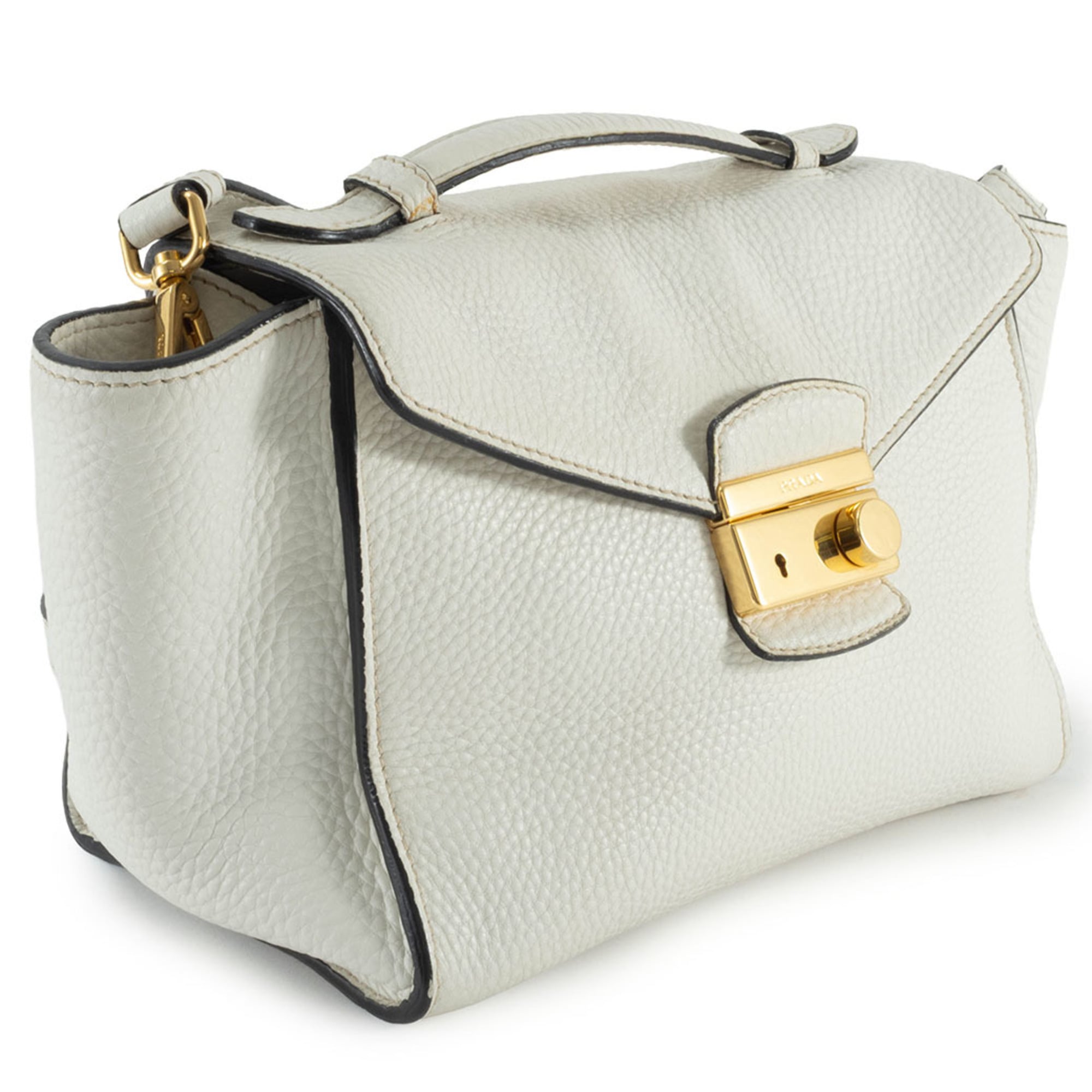 Prada White Leather Handbag
