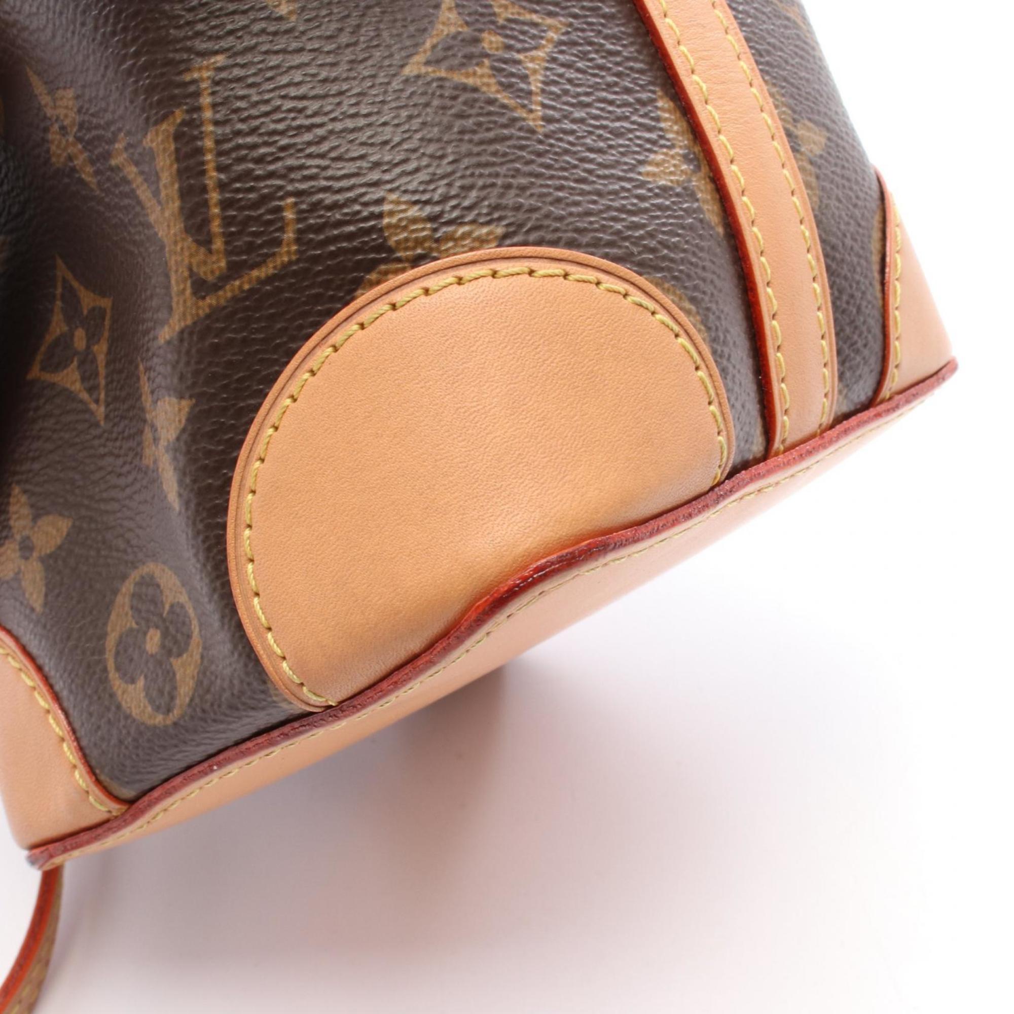 Louis Vuitton Brown Coated Canvas Leather Shoulder Bag