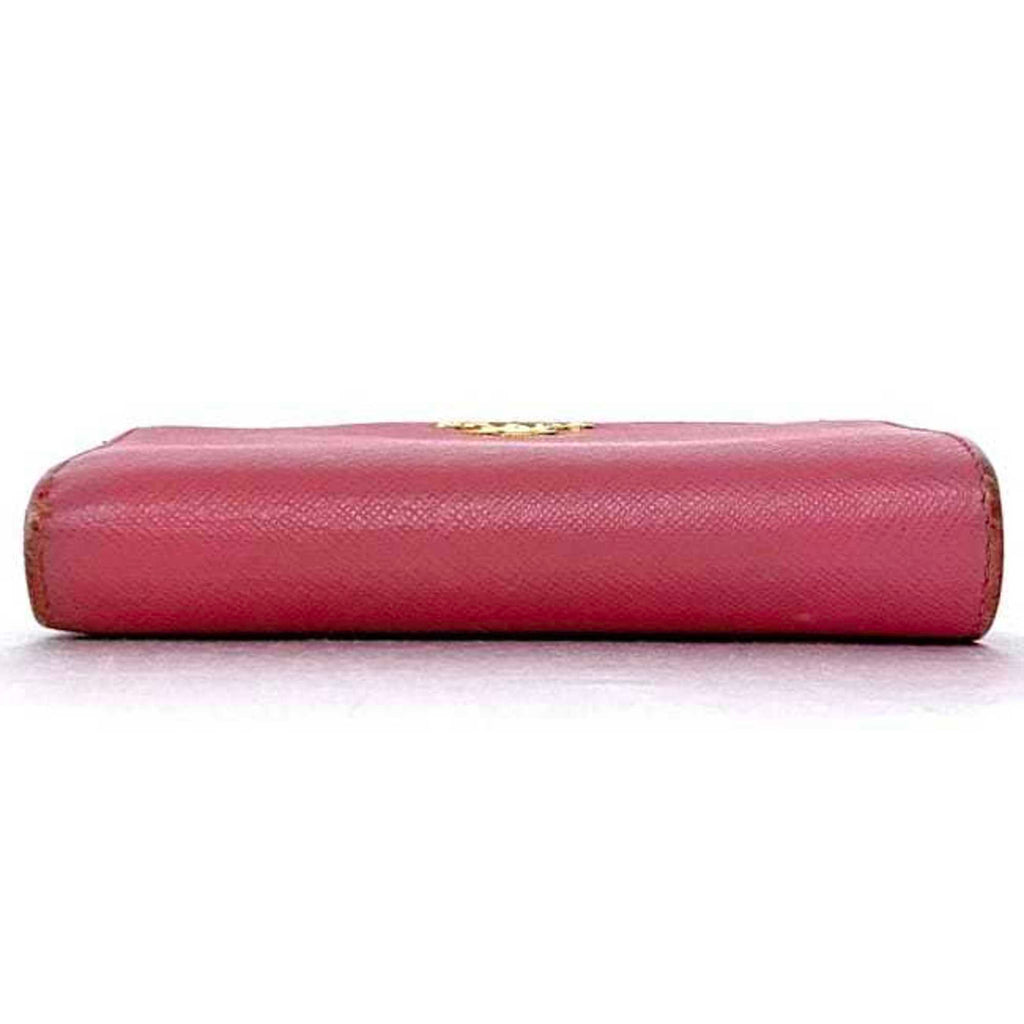 Prada Pink Saffiano Metal Wallet (Bi-Fold)