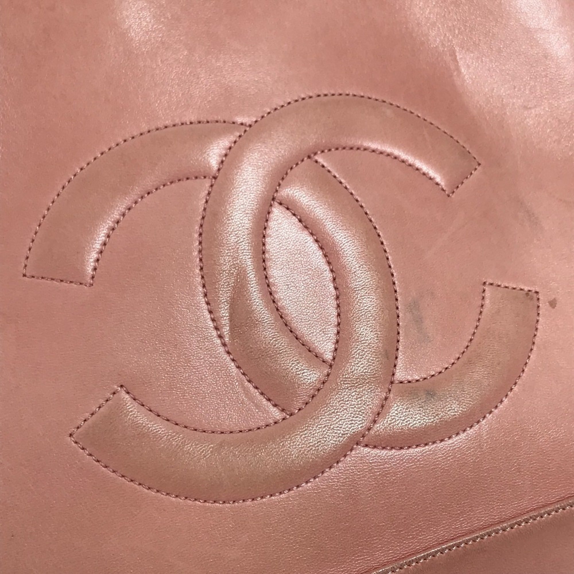 Chanel Pink Leather Shoulder Bag Tote Bag