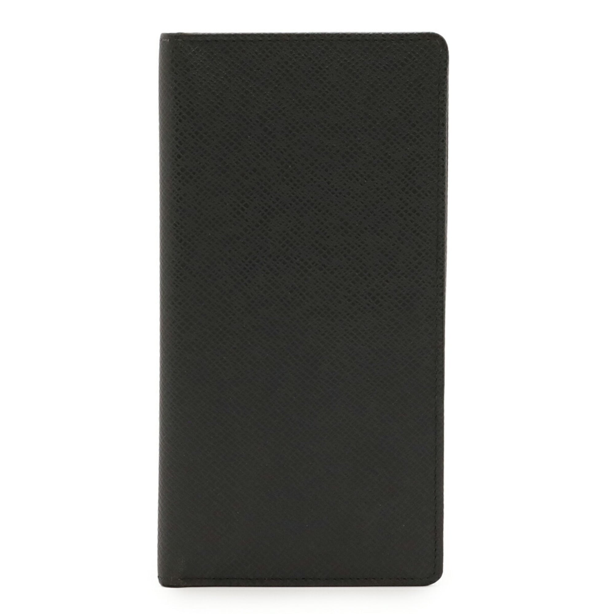 Louis Vuitton Ardoise Black Taiga Leather Leather Long Wallet