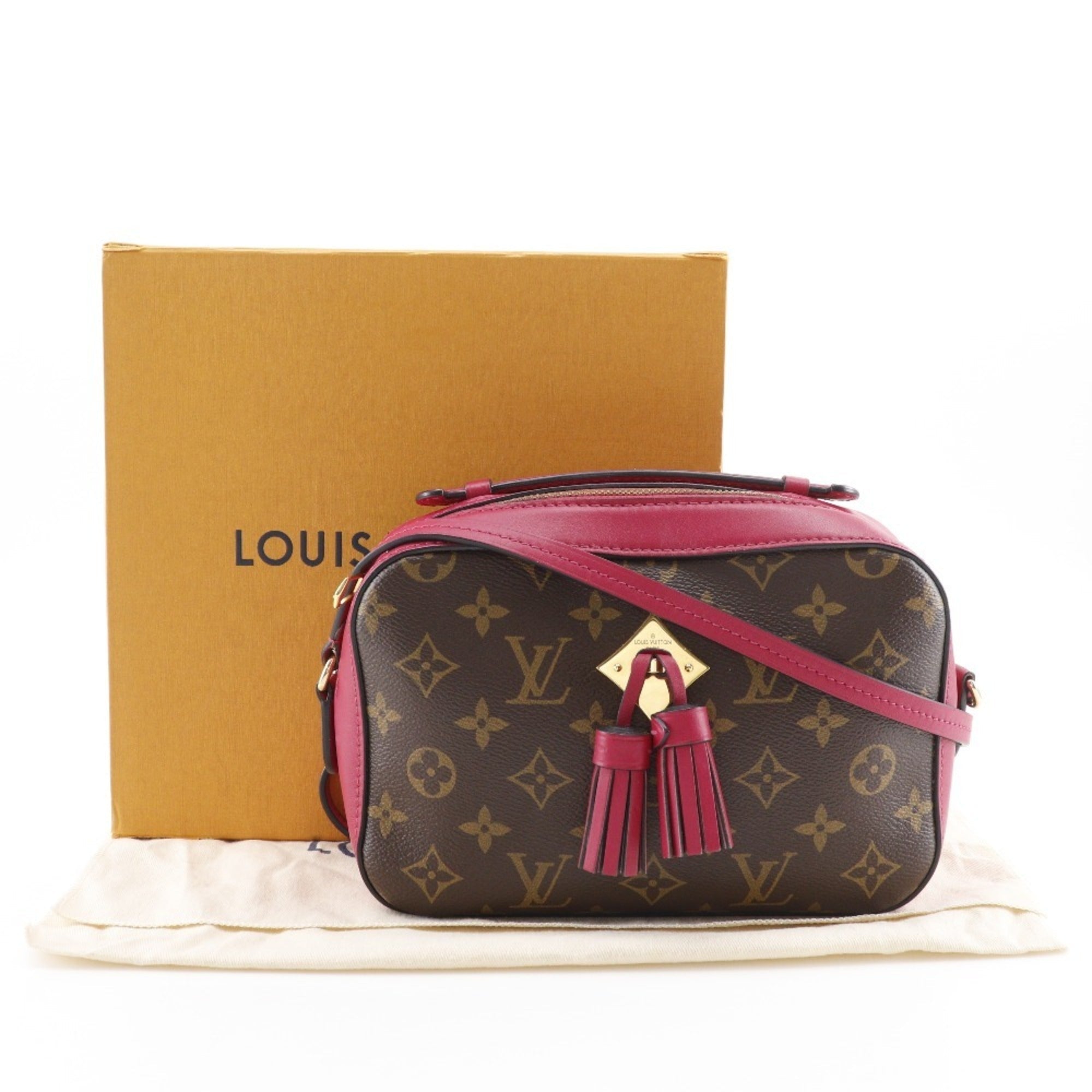 Louis Vuitton Brown Red Color Monogram Shoulder Bag