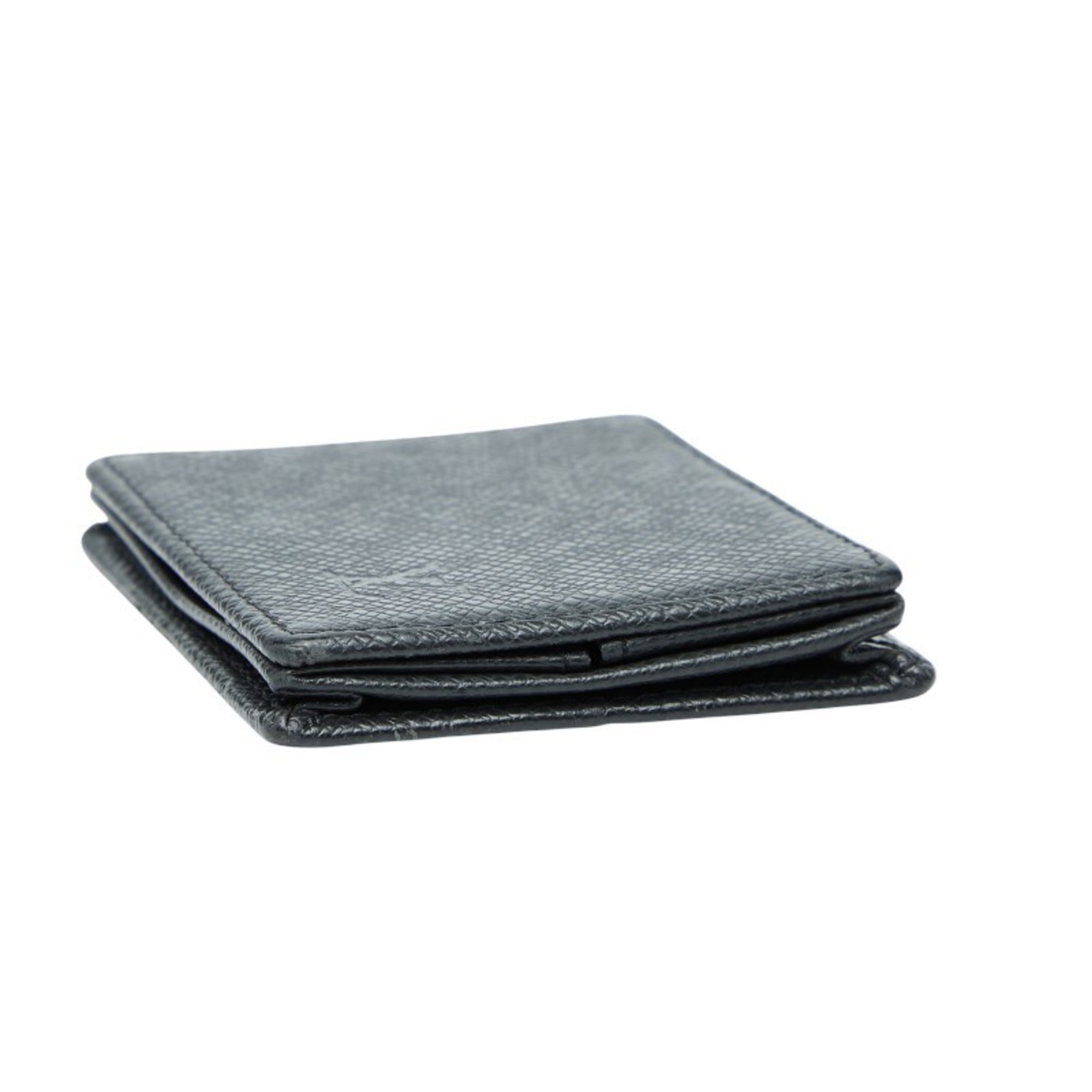 Louis Vuitton Ardoise Black Taiga Leather Coin Purse/Coin Case