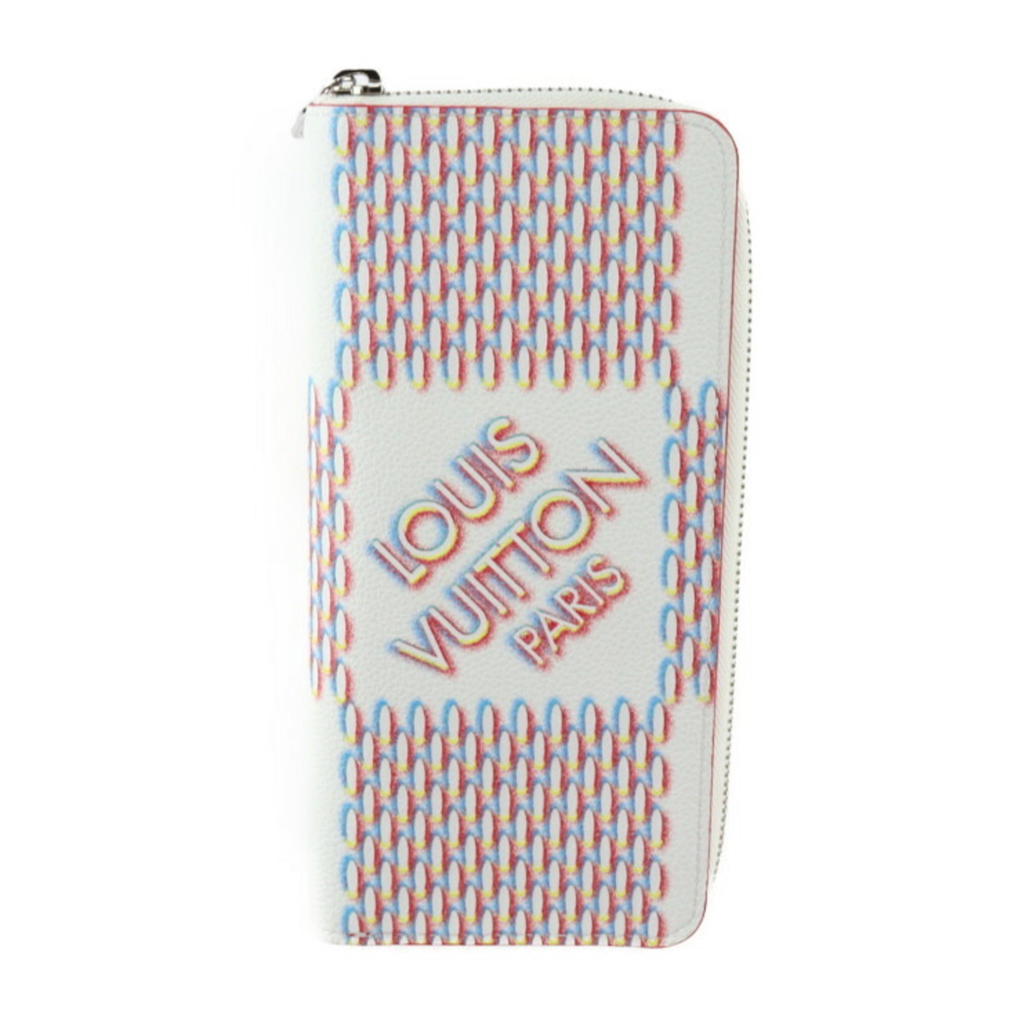 Louis Vuitton Blanc Multi-Color White Leather Wallet
