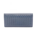 Bottega Veneta Blue Leather Long Wallet (Bi-Fold)