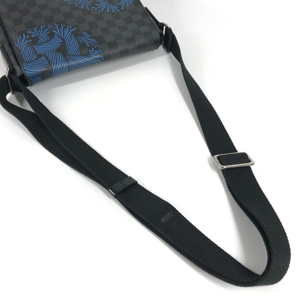 Louis Vuitton Black Blue Damier Graphite Messenger Bag Shoulder Bag