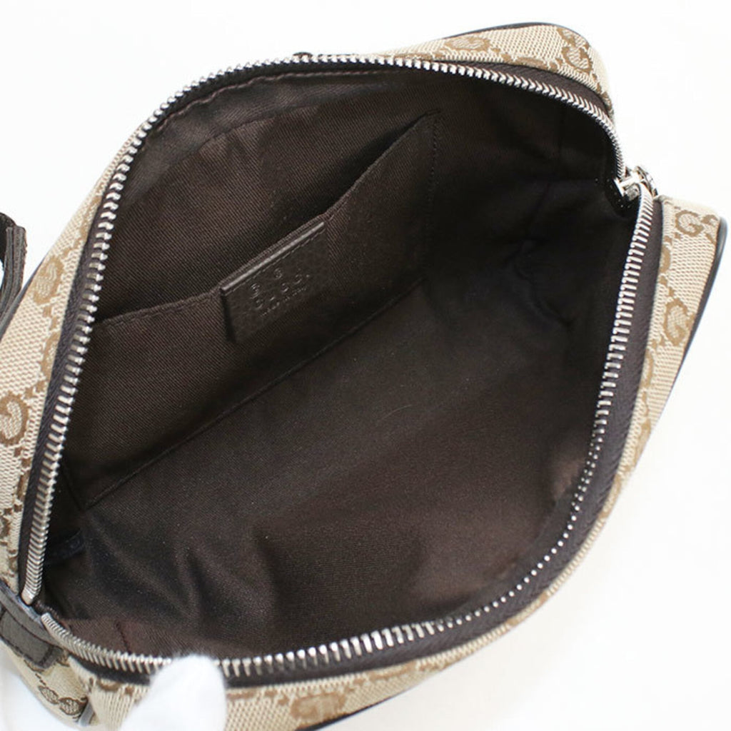 Gucci Brown Canvas Sling Bag (Pre-Owned)