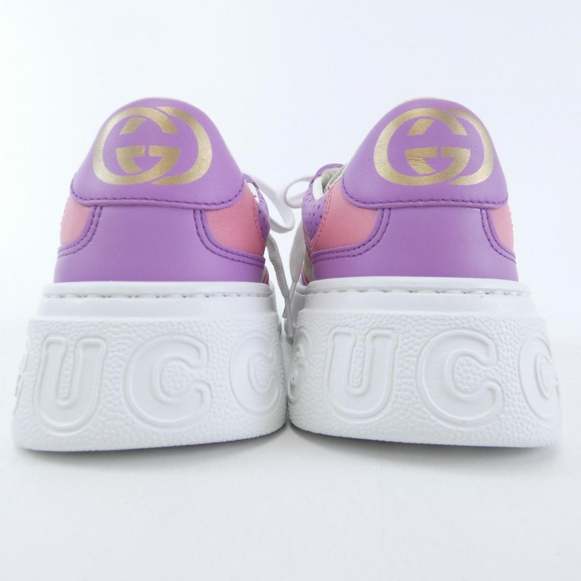 Gucci Beige Purple Sneakers (Pre-Owned)