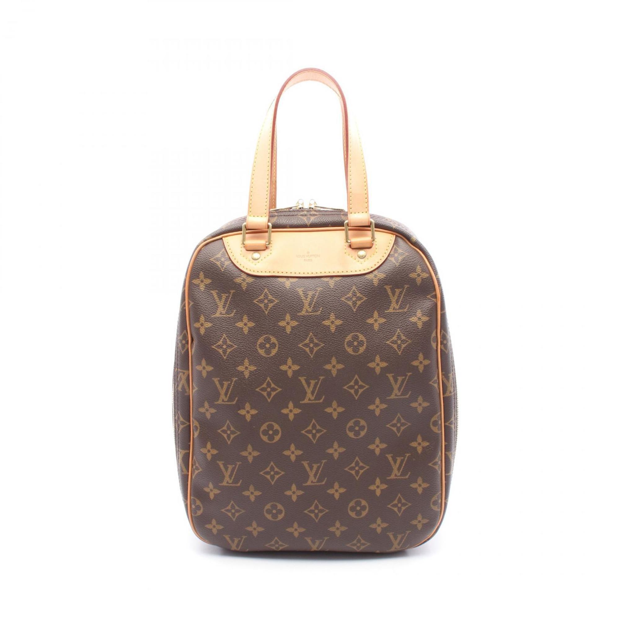 Louis Vuitton Monogram Brown Coated Canvas Leather Handbag