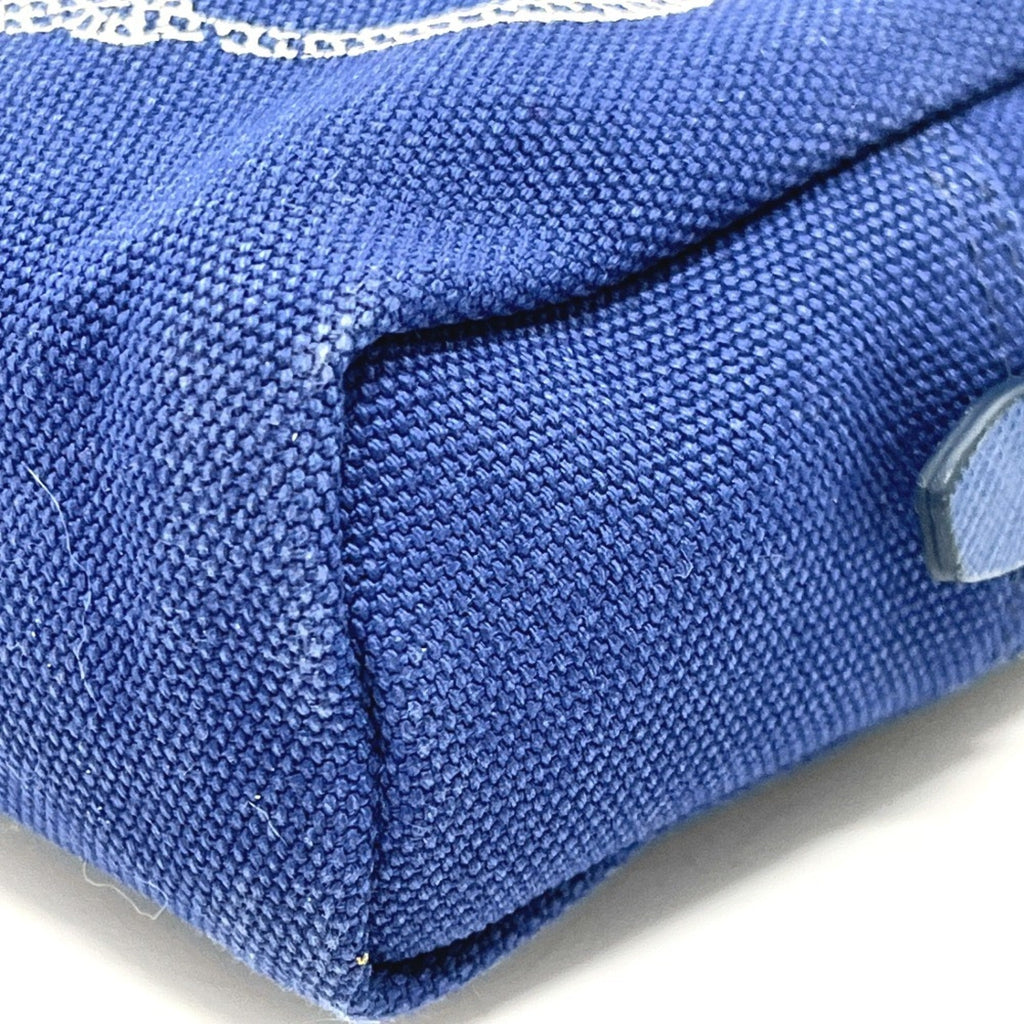 Prada Blue Canvas Pouch