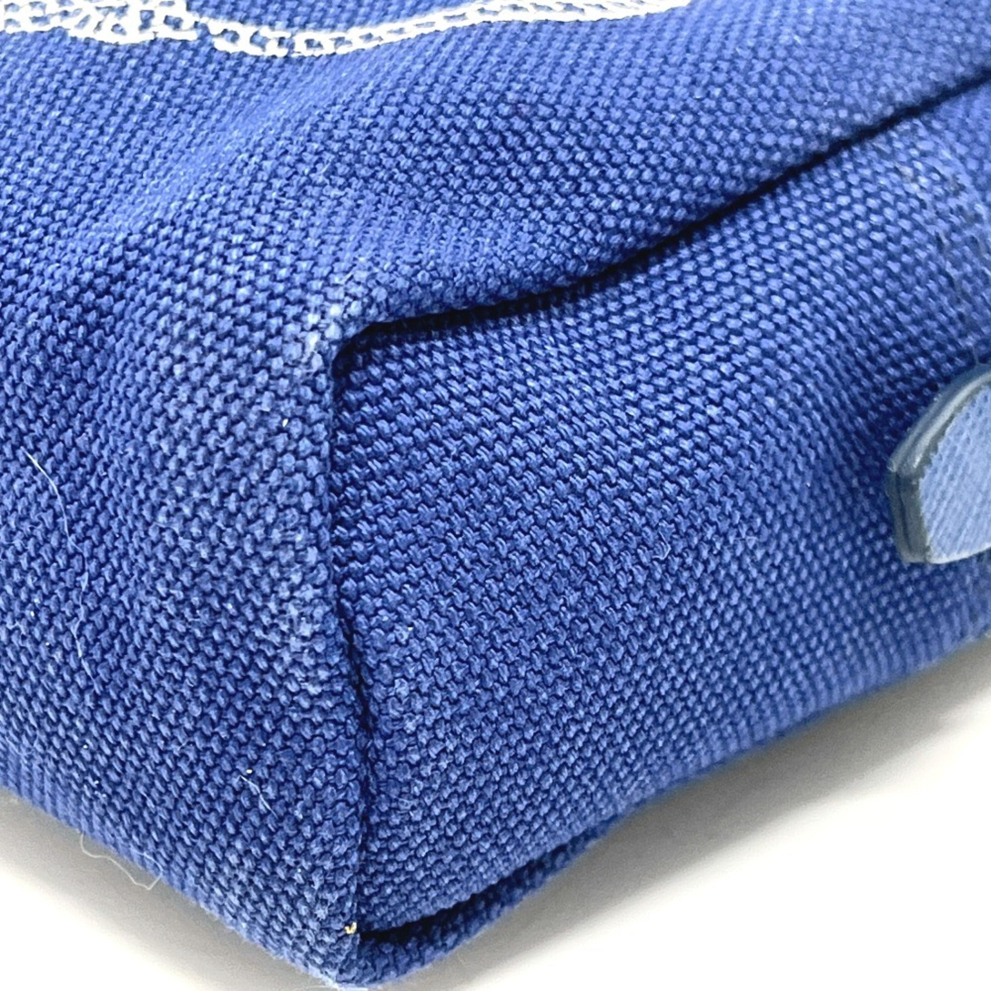 Prada Blue Canvas Pouch