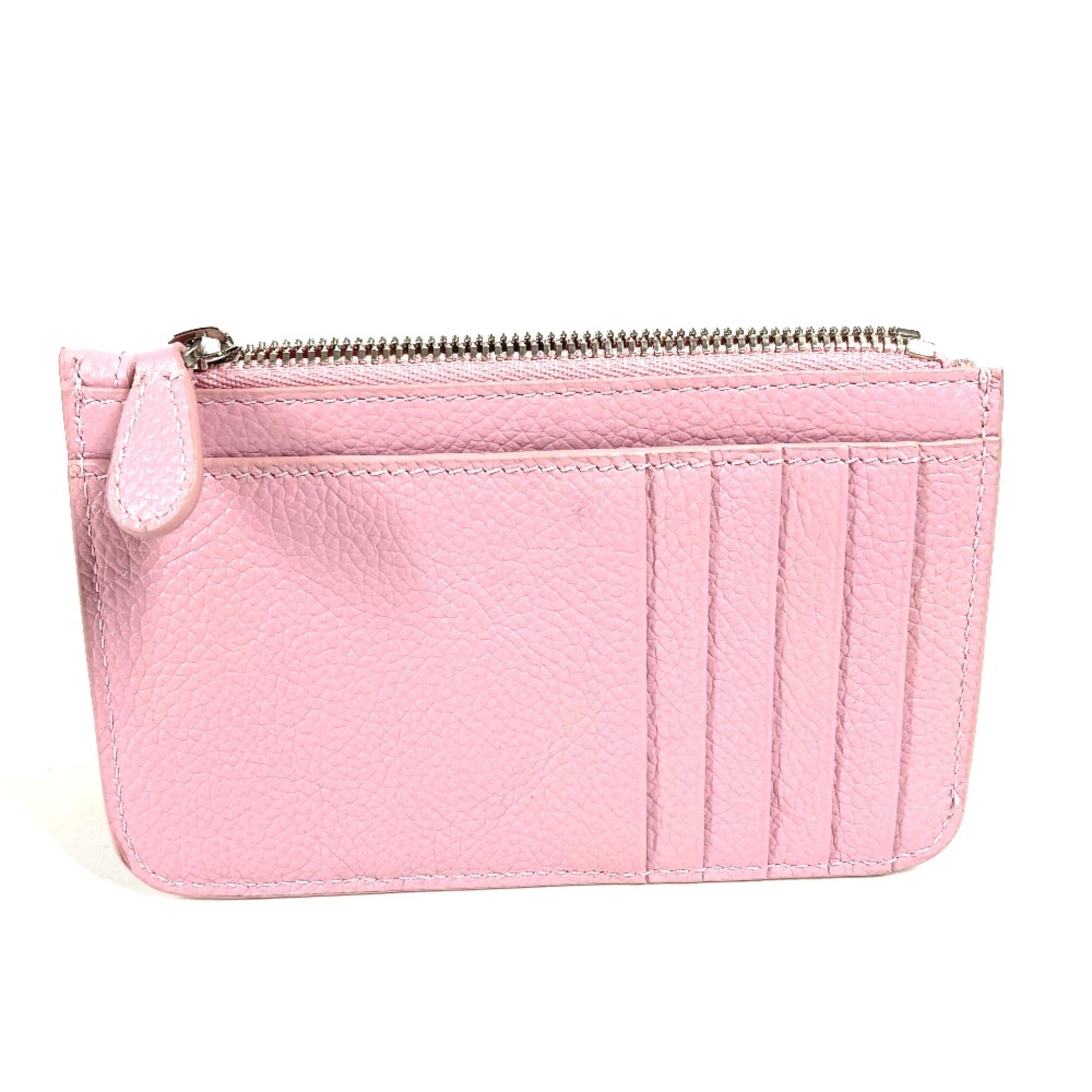 Balenciaga Pink Leather Coin Purse/Coin Case
