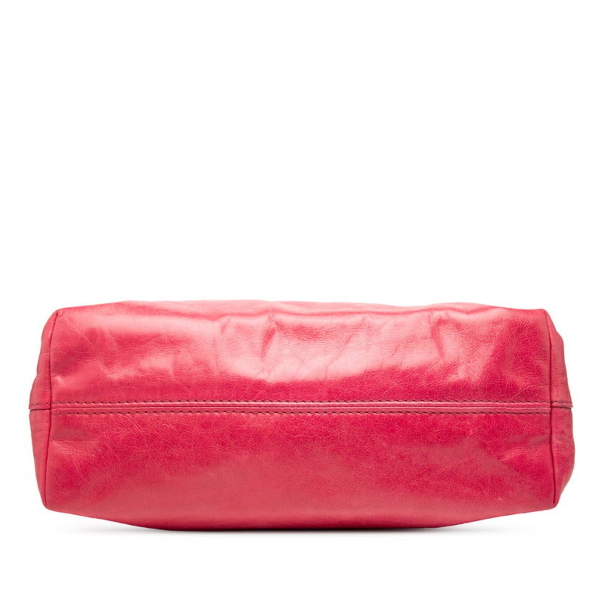 Prada Pink Leather Handbag Shoulder Bag