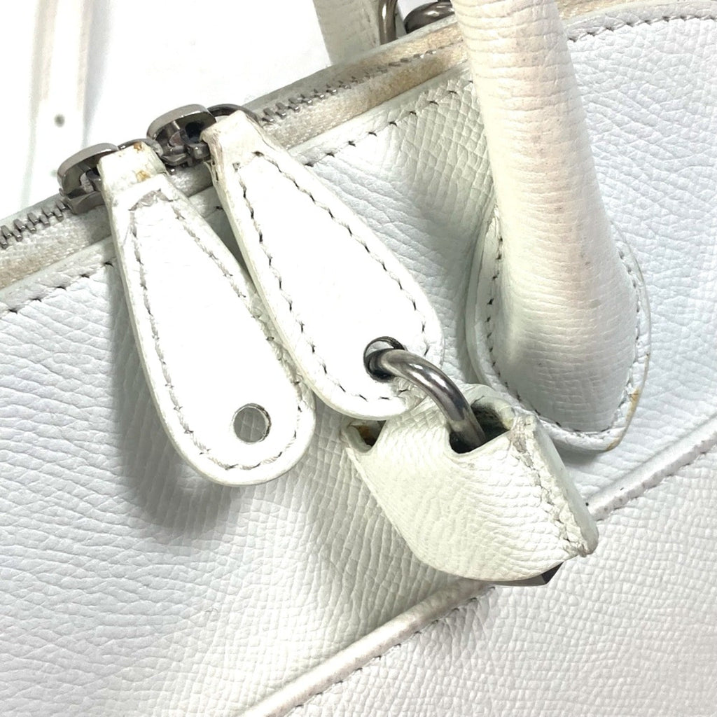 Balenciaga White Leather Hand