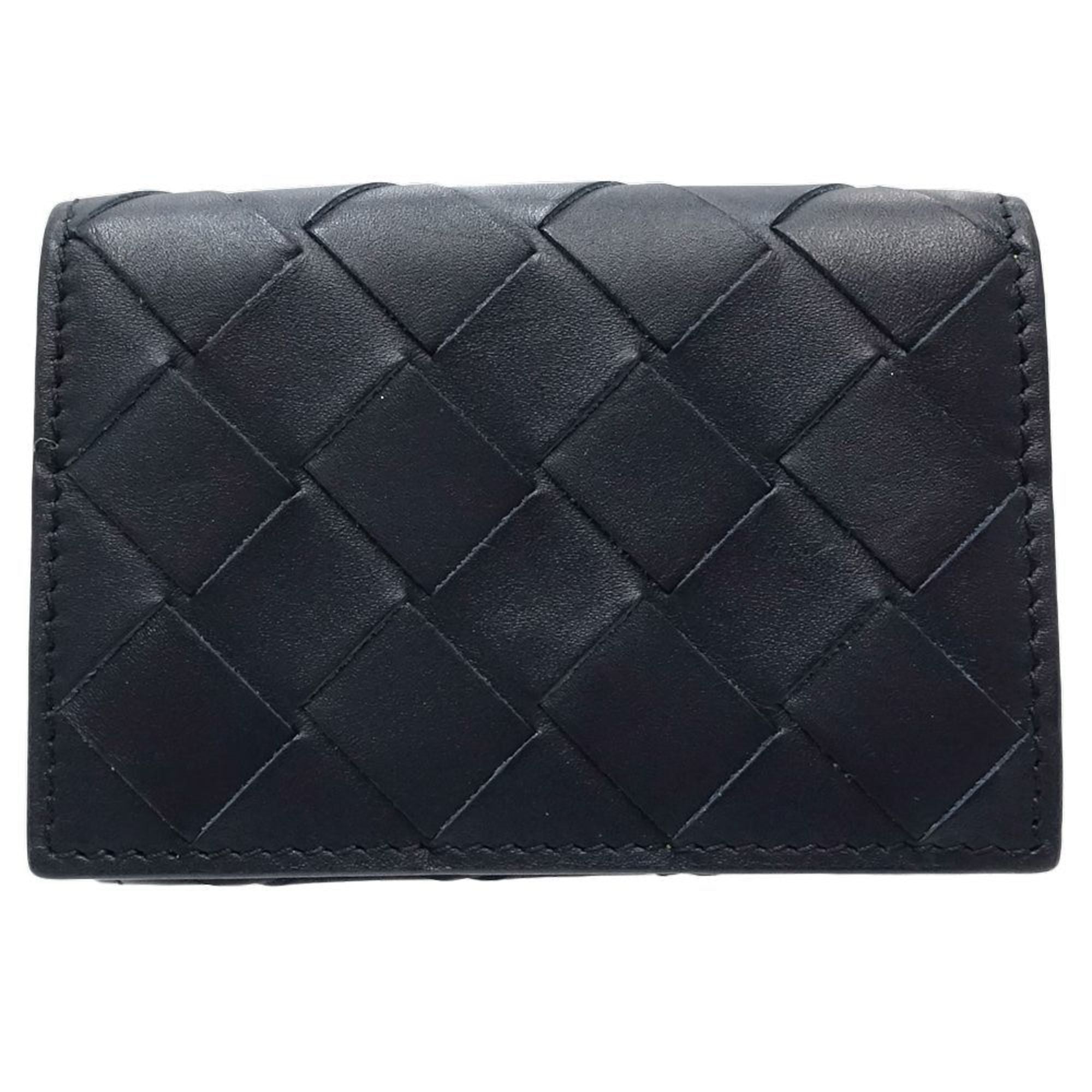 Bottega Veneta Intrecciato Navy Yellow Intrecciato Wallet (Tri-Fold)