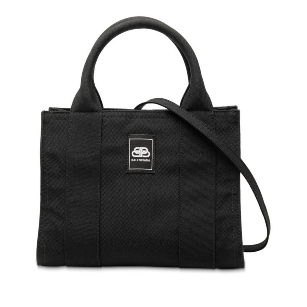 Balenciaga Black Canvas Handbag Shoulder