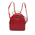 Gucci Red Color Leather Backpack (Pre-Owned)