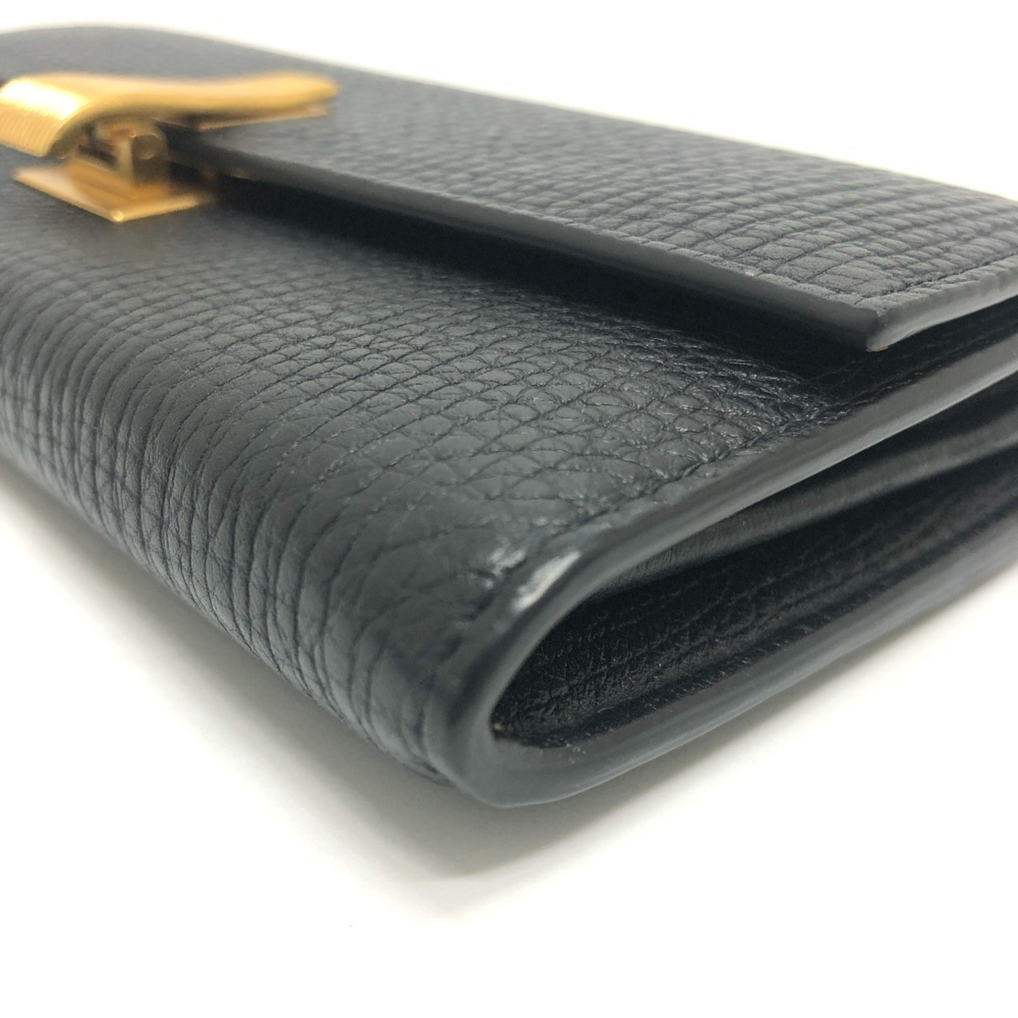 Bottega Veneta Black Leather Long Wallet (Bi-Fold)