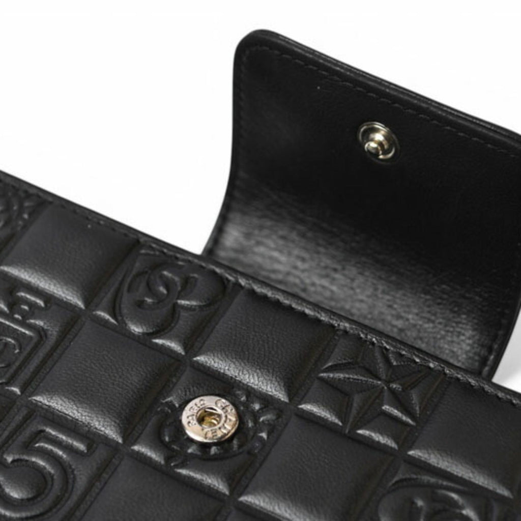 Chanel Black Leather Long Wallet (Bi-Fold)
