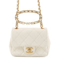 Chanel White Leather Handbag Shoulder Bag