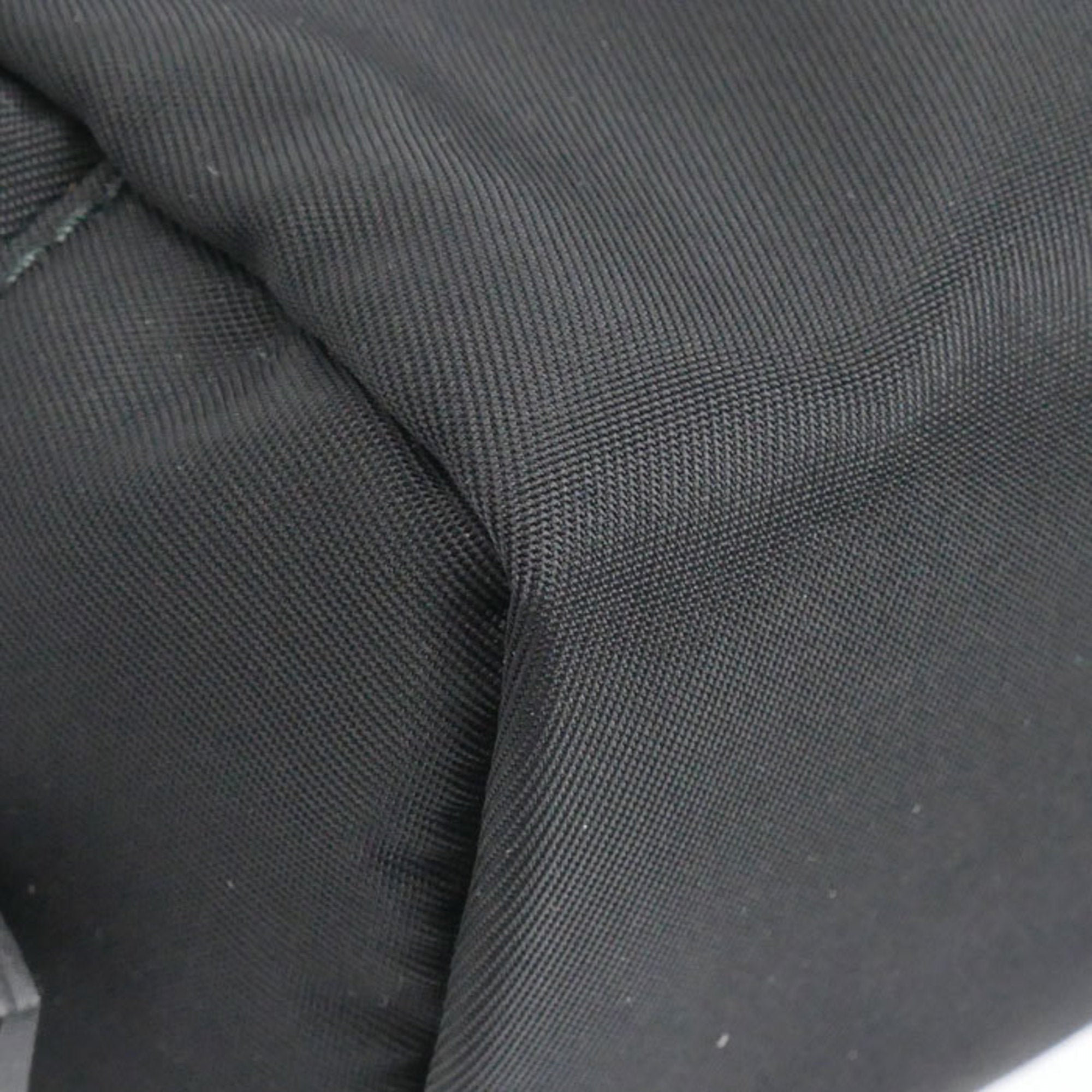 Prada Black Leather Nylon Pouch