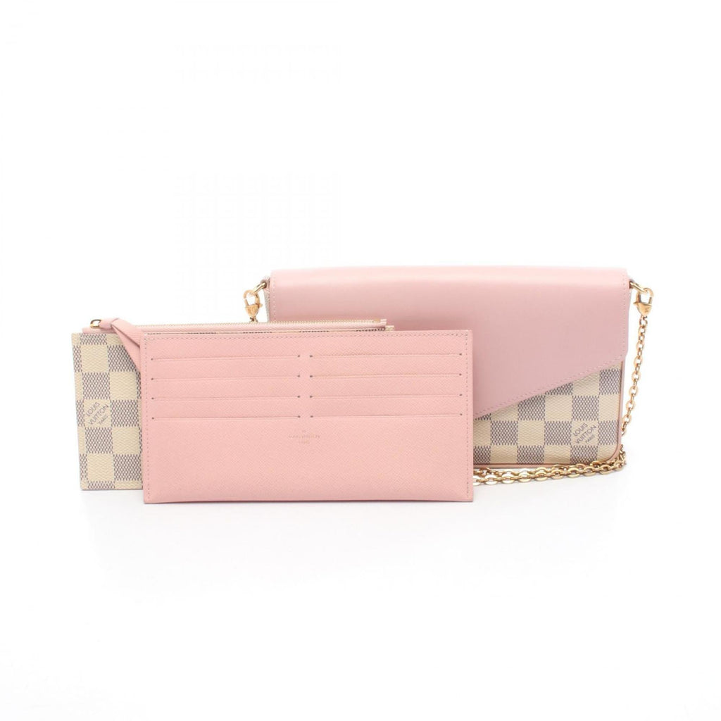 Louis Vuitton Pink White Pvc Leather Pochette Shoulder Bag