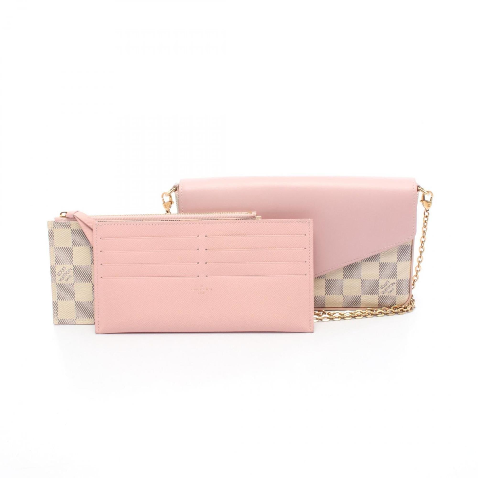Louis Vuitton Pink White Pvc Leather Pochette Shoulder Bag