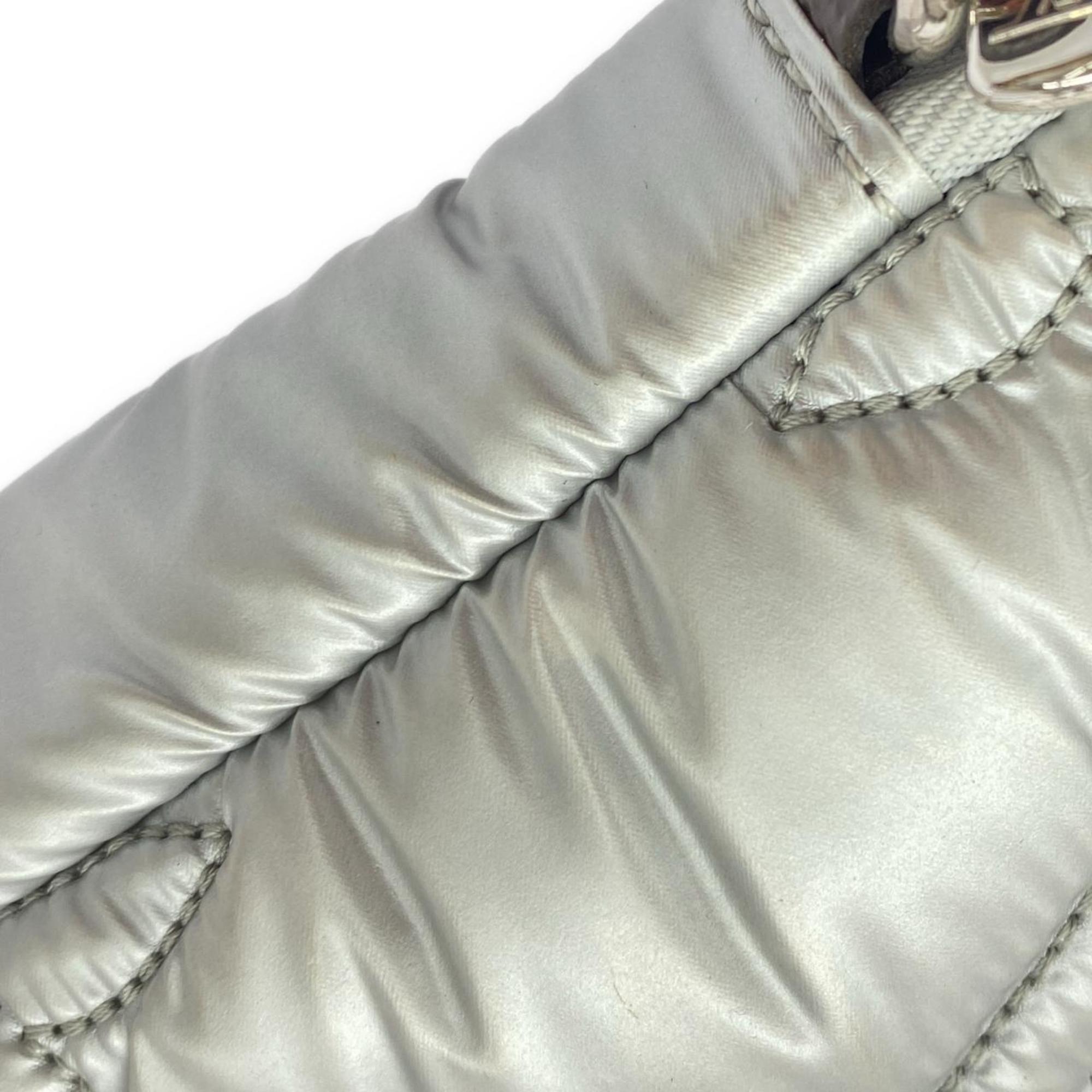 Louis Vuitton Monogram Metallic Silver Nylon Pouch Shoulder Bag