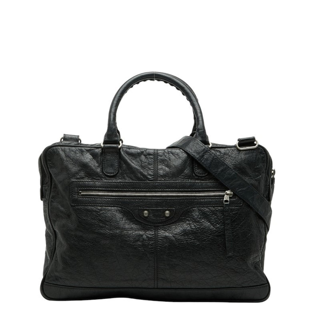 Balenciaga Black Leather Briefcase Shoulder
