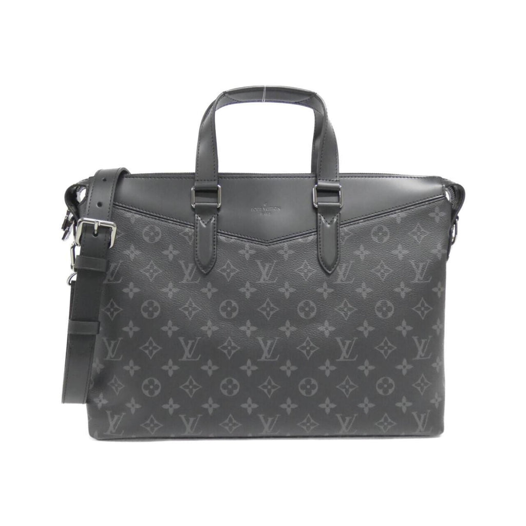 Louis Vuitton Black Coated Canvas Briefcase Handbag
