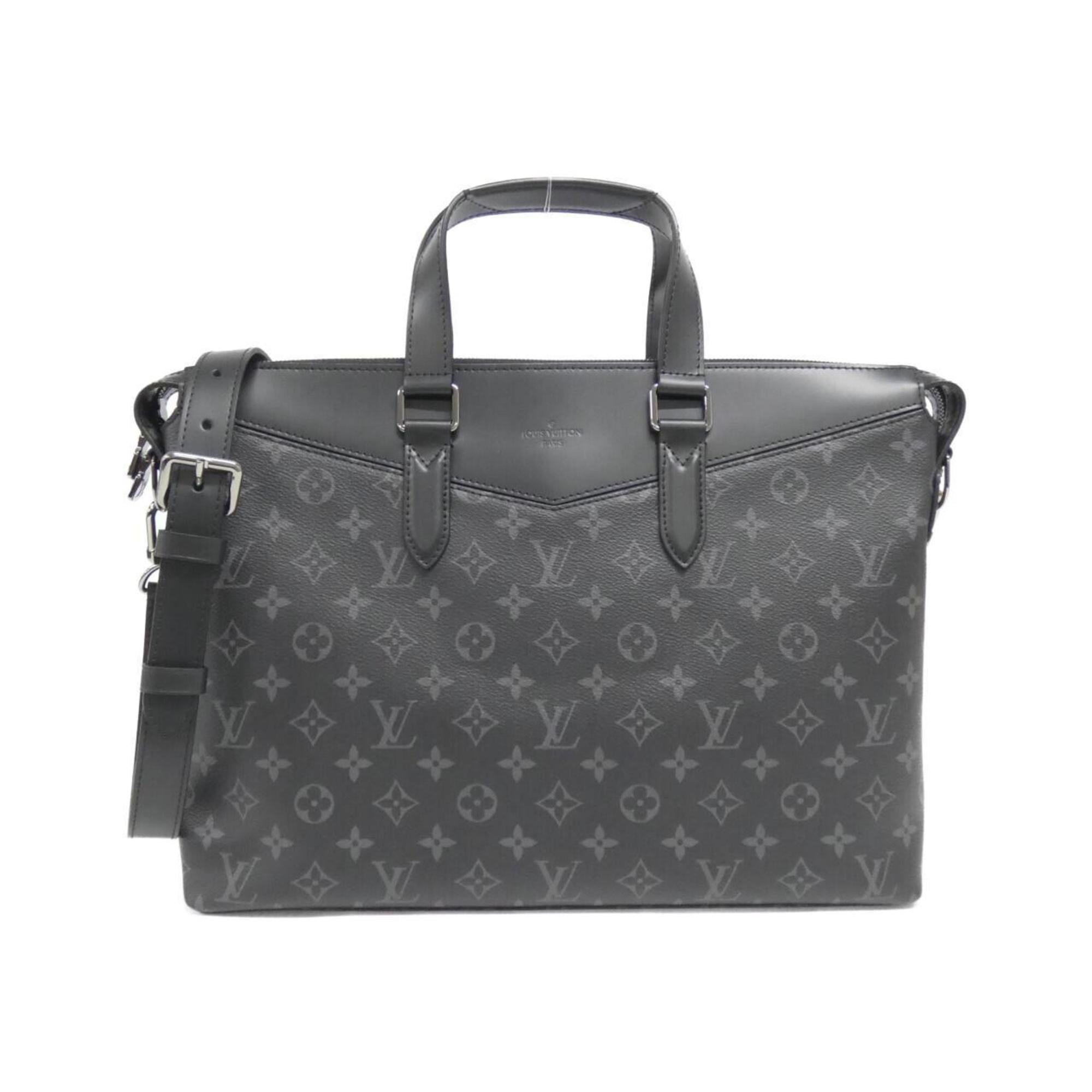 Louis Vuitton Black Coated Canvas Briefcase Handbag