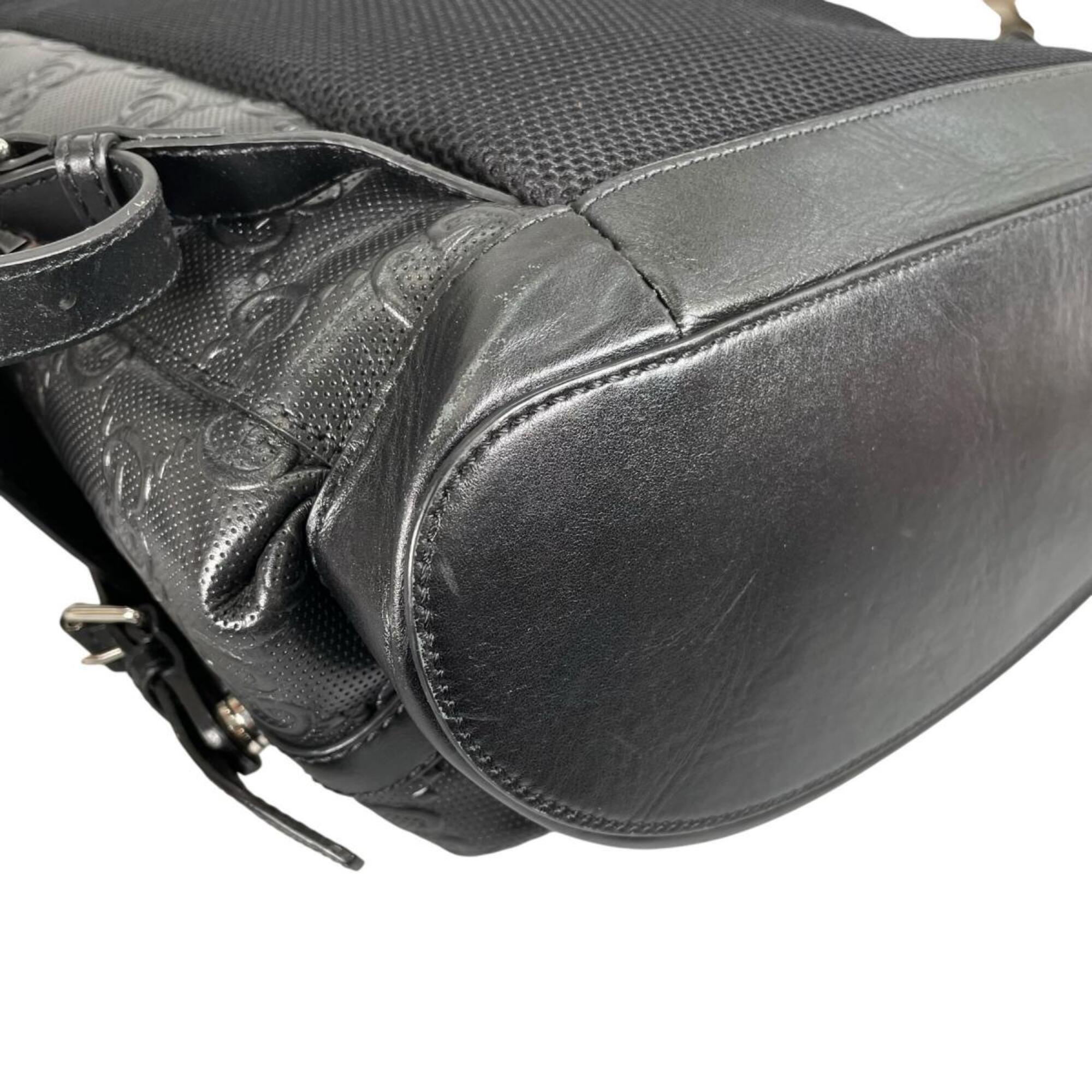 Gucci Black Leather Backpack (Pre-Owned)