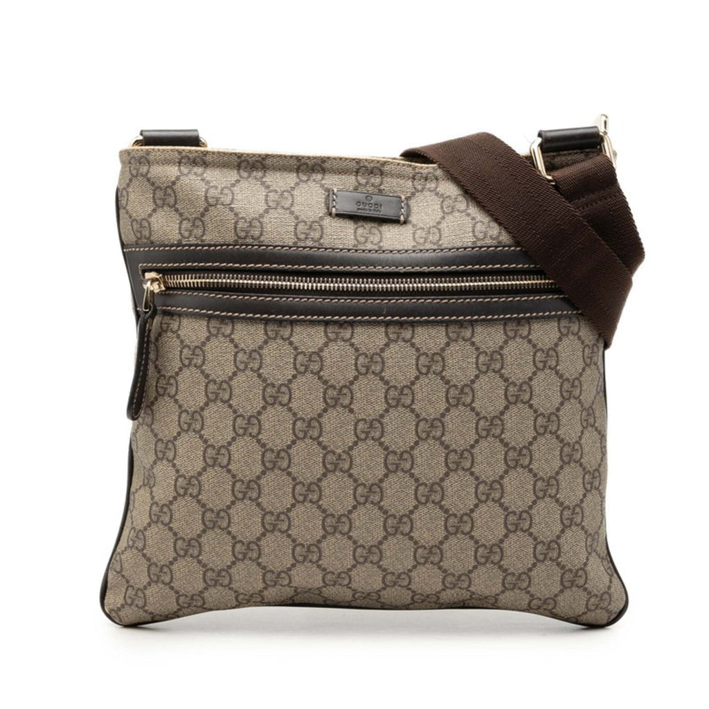 Gucci Beige Brown Pvc Leather Shoulder Bag (Pre-Owned)