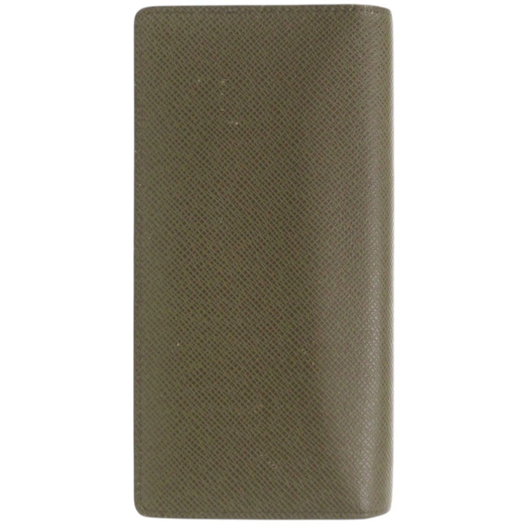 Louis Vuitton Khaki Taiga Leather Long Wallet