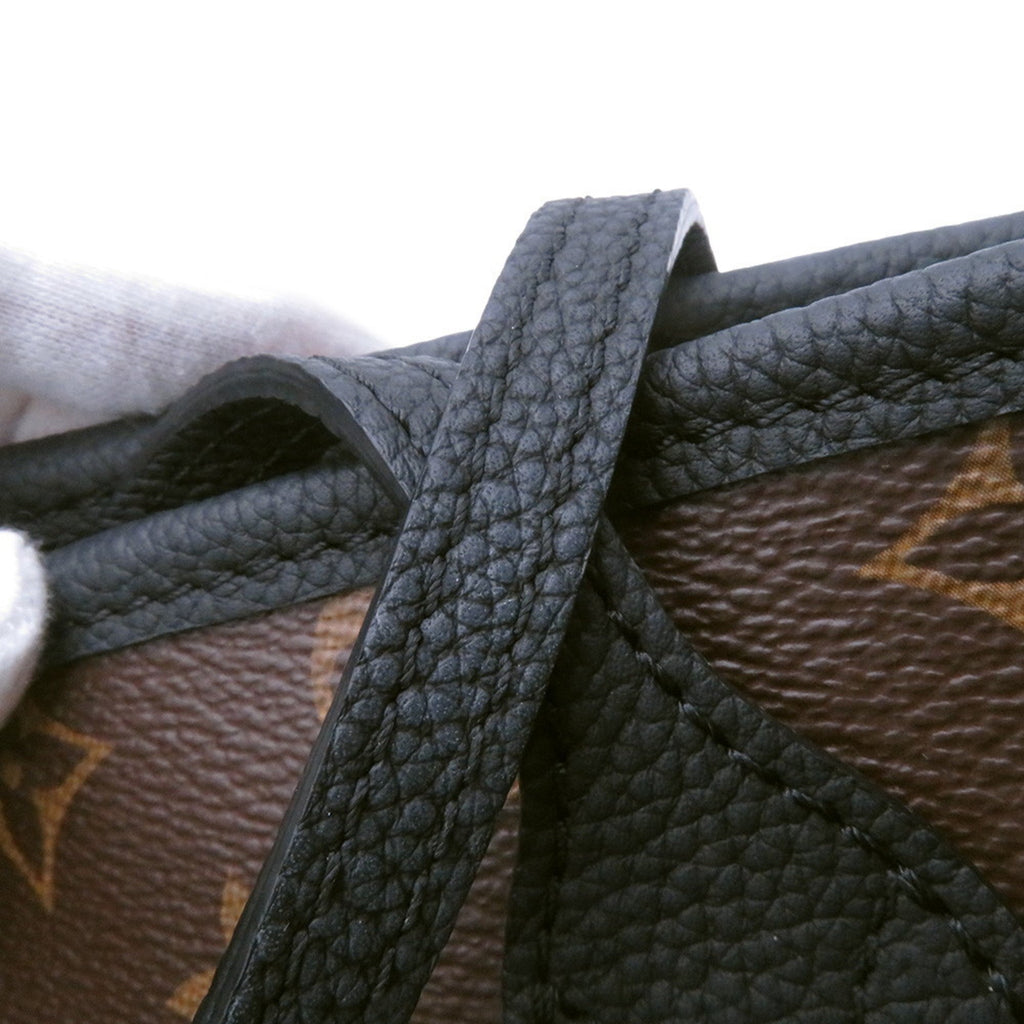 Louis Vuitton Noir Monogram Leather Tote Bag