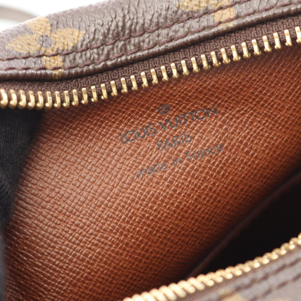 Louis Vuitton Brown Coated Canvas Leather Shoulder Bag