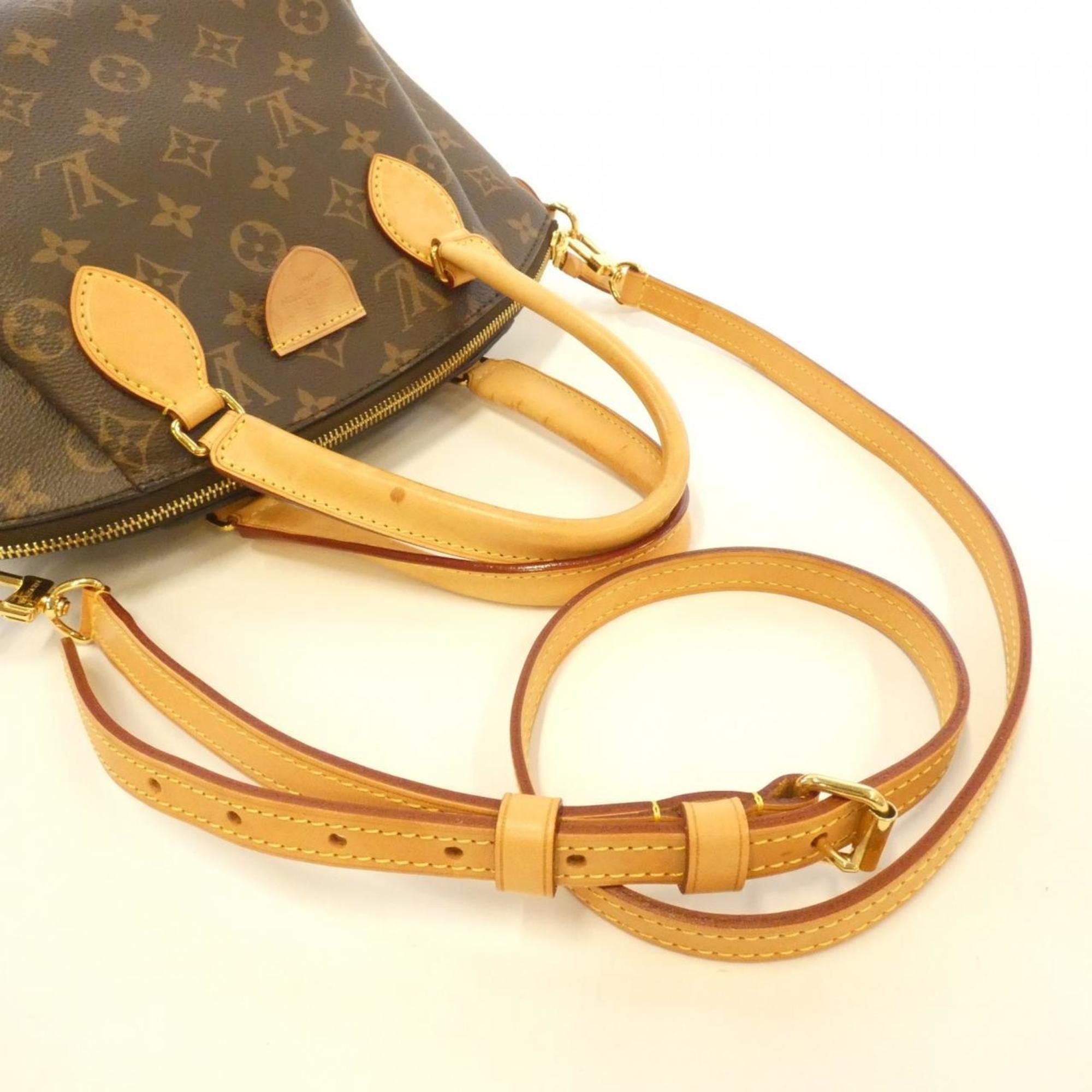 Louis Vuitton Marron Coated Canvas Handbag