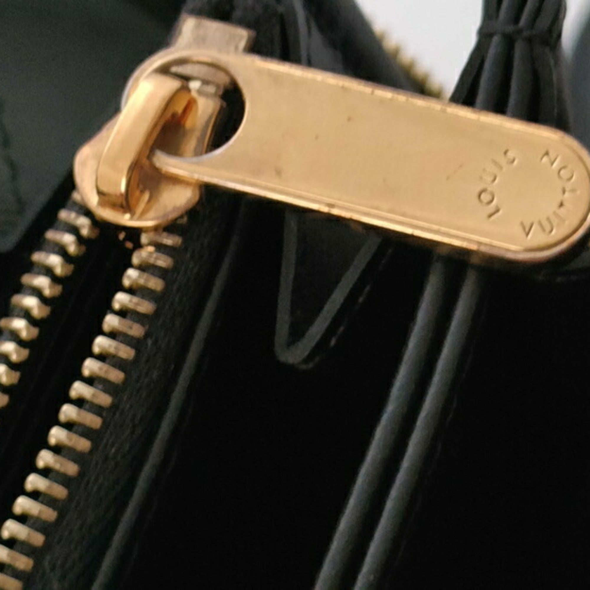 Louis Vuitton Black Leather Long Wallet
