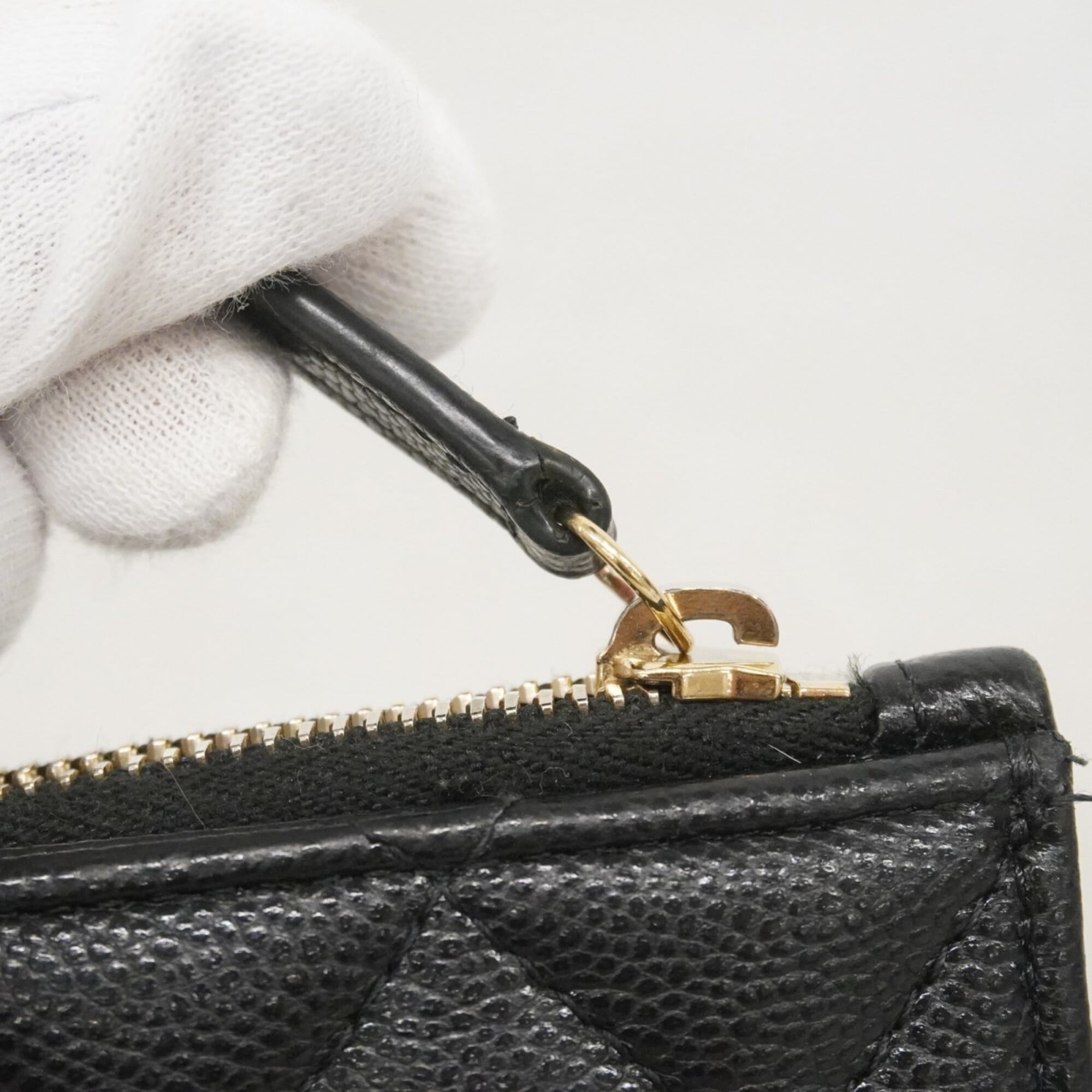 Chanel Black Grained Calfskin Coin Purse/Coin Case