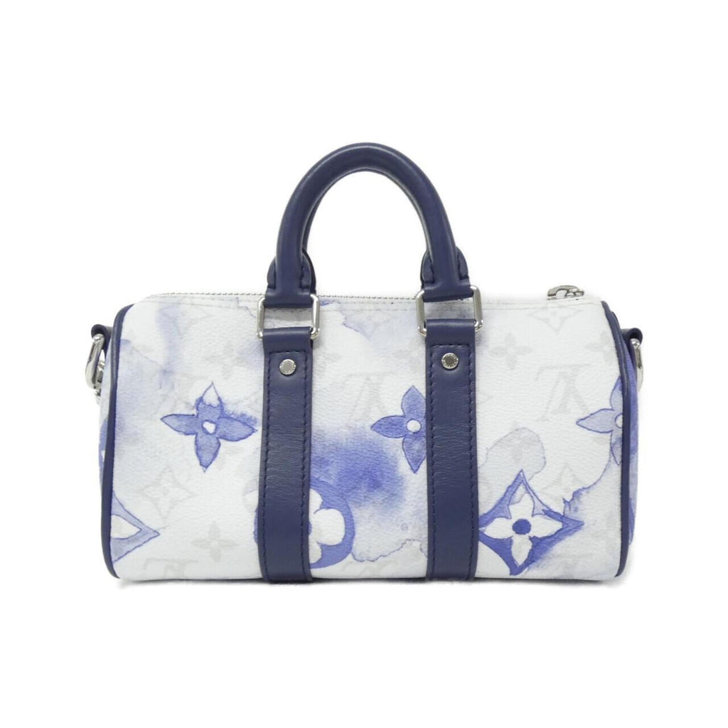 Louis Vuitton Blue Coated Canvas Boston Bag