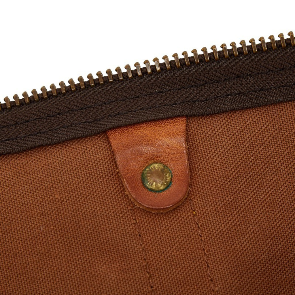 Louis Vuitton Brown Pvc Leather Boston Bag