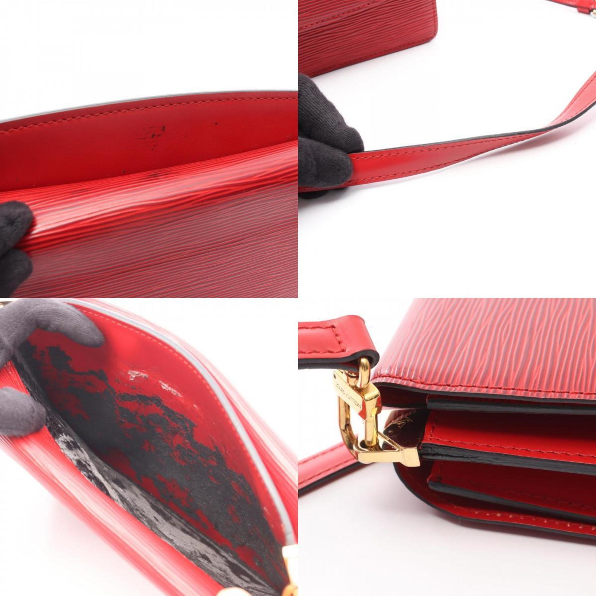 Louis Vuitton Castilian Red Red Color Leather Shoulder Bag