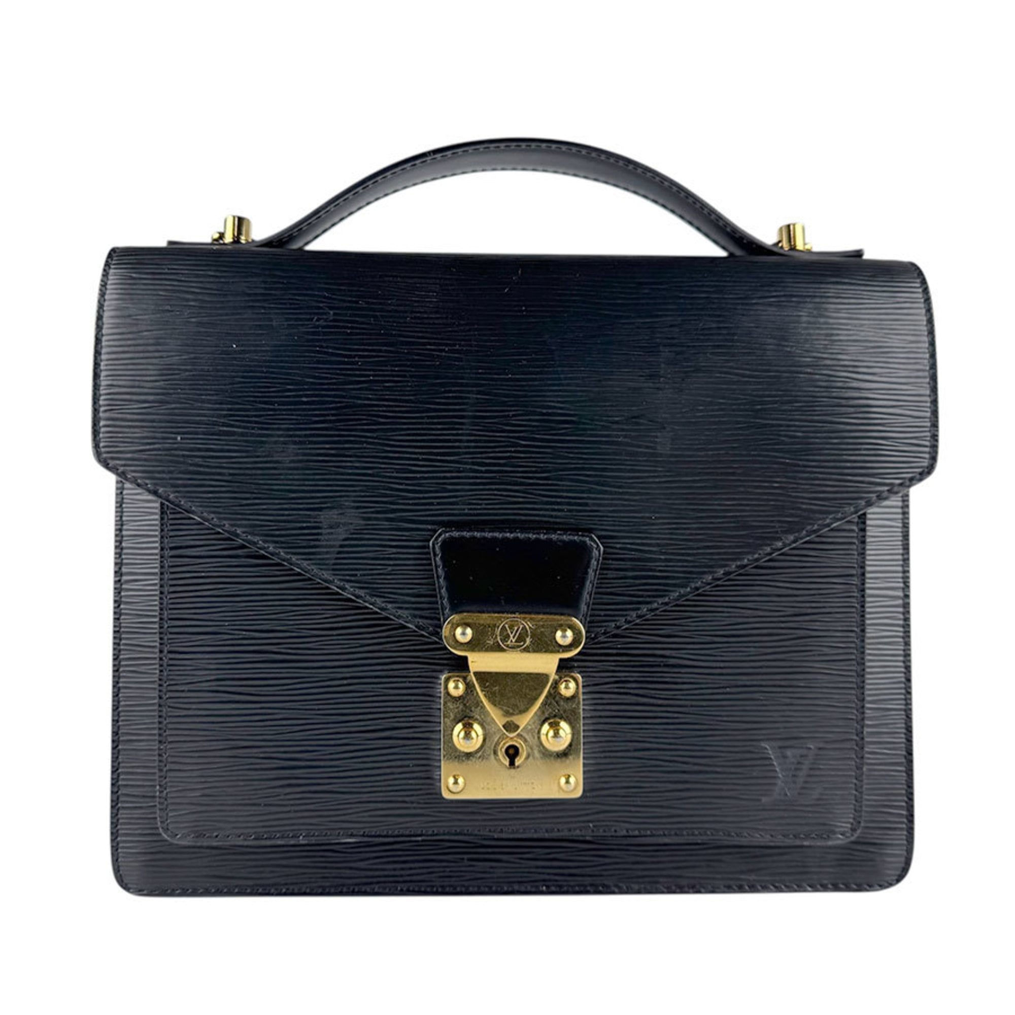 Louis Vuitton Black Galle Epi Leather Handbag Shoulder Bag