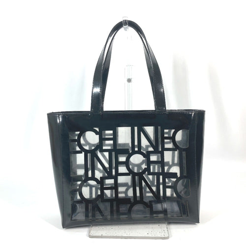 Celine Black Vinyl Shoulder Bag Tote Bag