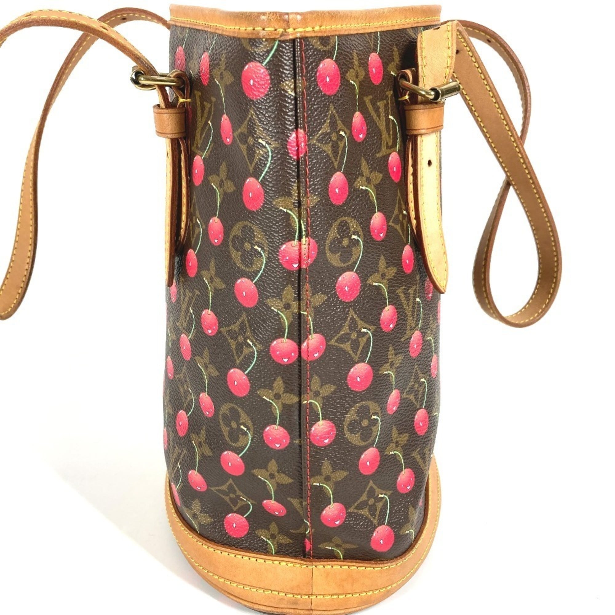 Louis Vuitton Brown Monogram Monogram Cherry Red Color Monogram Shoulder Bag Tote Bag