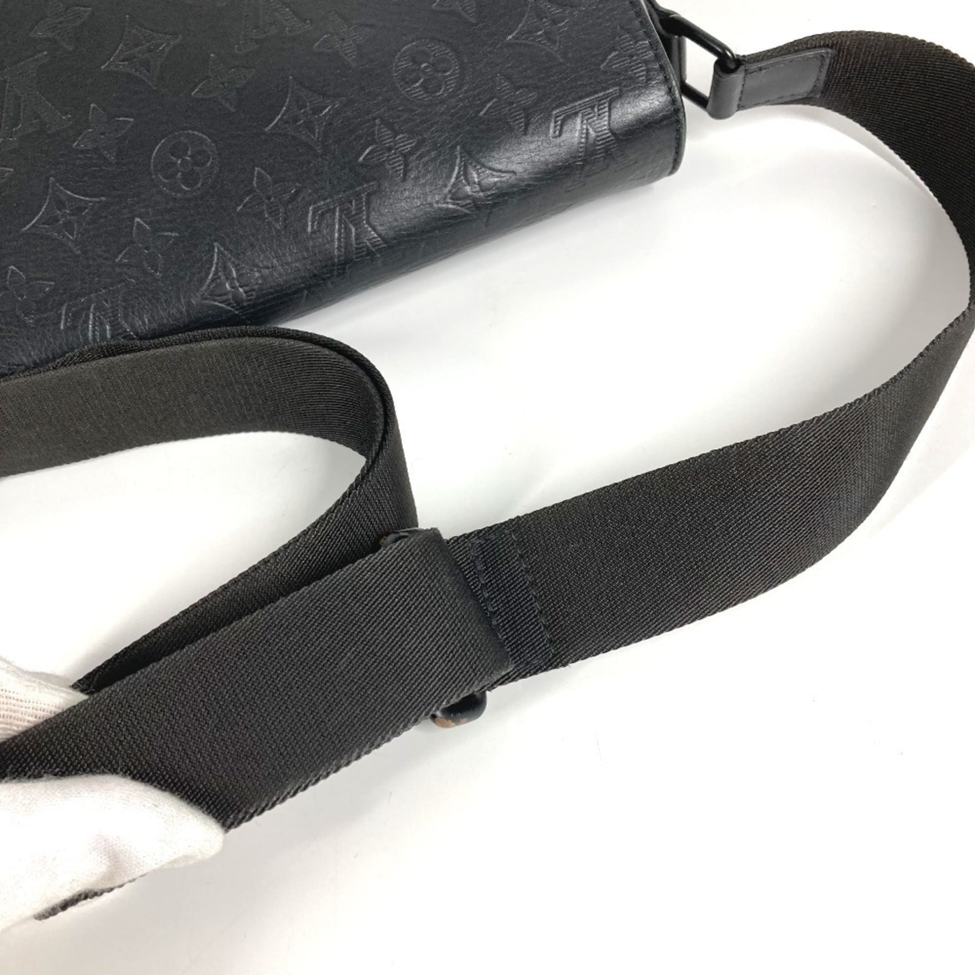 Louis Vuitton Monogram Shadow Black Monogram Shadow Messenger Bag Shoulder Bag