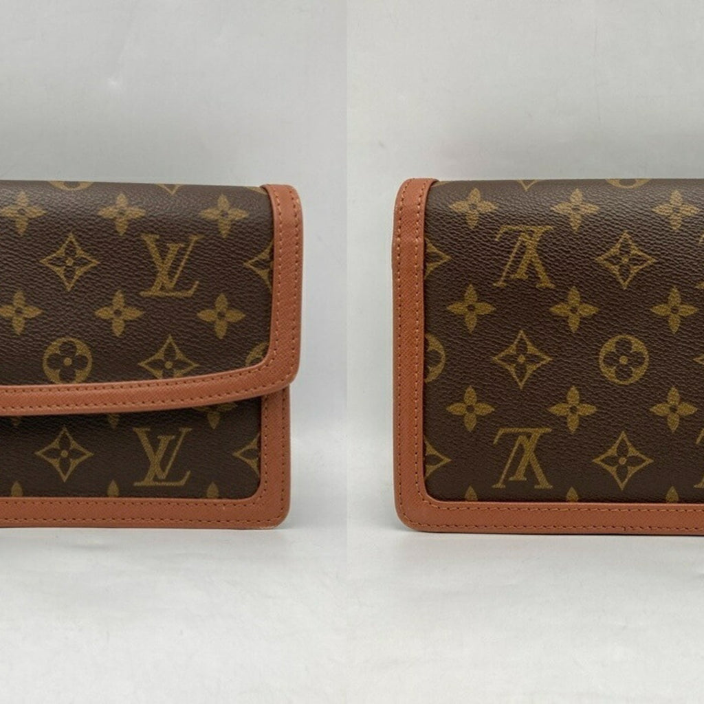 Louis Vuitton Brown Pvc Leather Clutch Bag Pochette